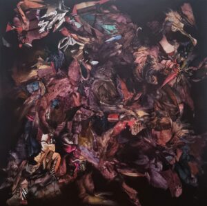 Portales sagrados. Sacred portals. Collage sinaptico visual. 120x120cm